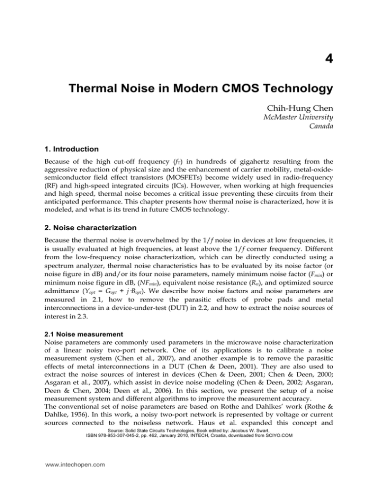 Thermal Noise in Modern CMOS Technology