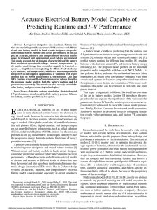 Accurate Electrical Battery Model Capable of Predicting Runtime