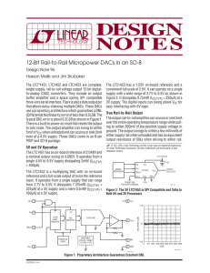 DN96 - 12-Bit Rail-to-Rail Micropower DACs in an SO-8