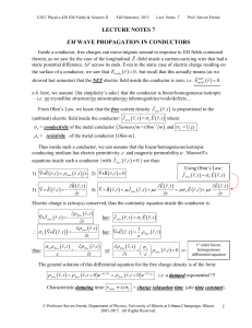 lecture notes 7 em wave propagation in conductors