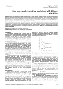 Core loss models in electrical steel sheets with different orientation