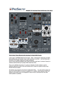 PROSIM 737 Overhead Panel Switchmap
