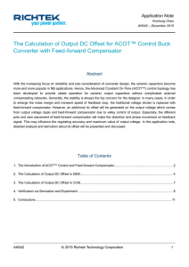 The Calculation of Output DC Offset for ACOT™ Control Buck