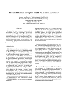 Theoretical Maximum Throughput of IEEE 802.11 and its