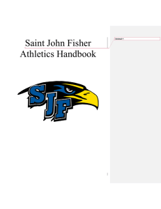 Athletics handbook - St. John Fisher School