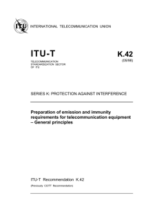 ITU-T Rec. K.42 (05/98) Preparation of emission and immunity