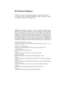 BCI Software Platforms - Swartz Center for Computational