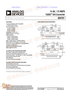 14-Bit, 175 MSPS TxDAC® D/A Converter AD9707