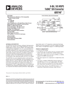 AD9748 8-Bit, 165 MSPS TxDAC® D/A Converter Data Sheet (REV. 0)