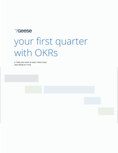 First Quarterly Cycle with OKRs Timeline - Support