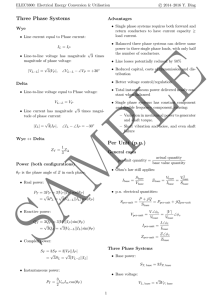 Three Phase Systems Per Unit (p.u.)