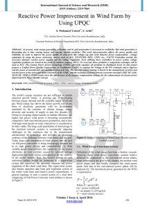 Reactive Power Improvement in Wind Farm by Using UPQC