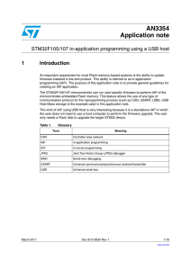 STM32F105/107 in-application programming using a USB host
