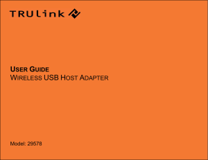 user guide wireless usb host adapter