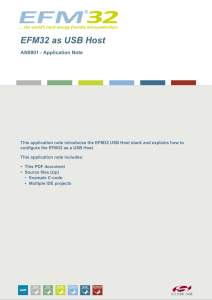 EFM32 as USB Host - AN0801 - Application Note