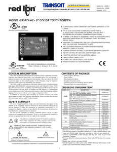 Red Lion Controls G308A210 8.4" TFT Display Operator