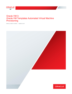 WP: Oracle VM Templates Automated Virtual Machine Provisioning