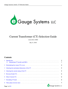 (CT) Selection Guide