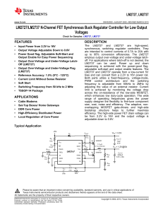 LM2727/2737 N-Chan FET Synch Buck Reg Cntrlr for Low Output