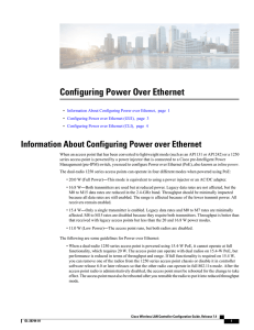 Configuring Power Over Ethernet
