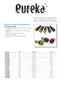 LED Indicator Lights and Lamp Test Diode Blocks