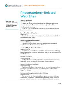 PE591 Rheumatology