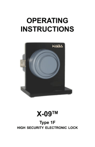 OPERATING INSTRUCTIONS X-09TM