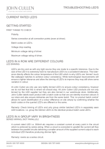 troubleshooting led`s current rated led`s getting started led`s in a row