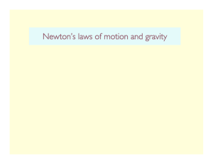 Newton`s laws of motion and gravity - Astronomy