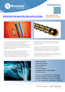 High Voltage Resistors