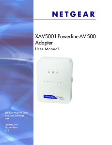 XAV5001 Powerline AV 500 Adapter User Manual