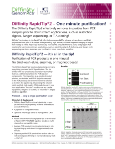 Diffinity RapidTip®2 – One minute purification!