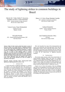 The study of lightning strikes to common buildings in Brazil