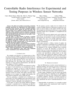 Controllable Radio Interference for Experimental and