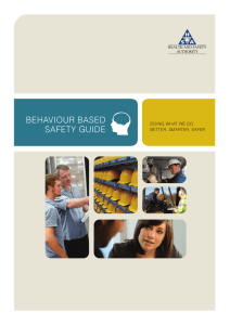 behaviour based safety guide - Health and Safety Authority