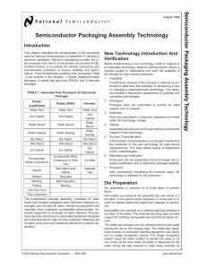 Semiconductor Packaging Assembly Technology