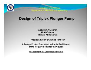 Design of Triplex Plunger Pump