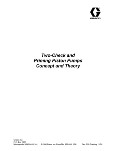 Two-Check and Priming Piston Pumps Concept and Theory