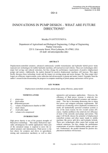 innovations in pump design – what are future directions?