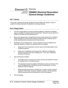 Electrical Renovation General Design Guidelines