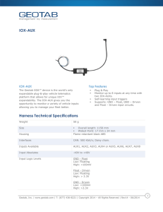 IOX-AUX Harness Technical Specifications