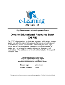 Ontario Educational Resource Bank (OERB)