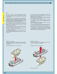 CTE - CTSE - CT inserts with incorporated terminal block for