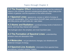 4.3 The Formation of Spectral Lines: understanding Topics through