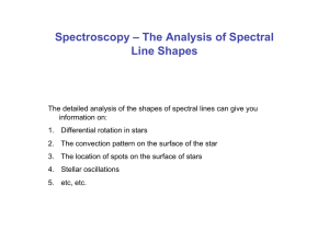 Spectroscopy – The Analysis of Spectral Line Shapes