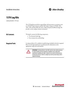 1370 Lug Kits Installation Instructions