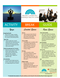 Activity Break Guide - University of Texas School of Public Health