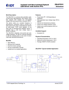 Isolated and Non-isolated Flyback LED Driver with Active PFC