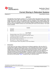 Current Sharing in Redundant Systems