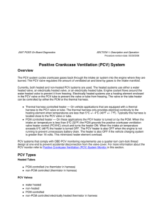 Positive Crankcase Ventilation (PCV) System